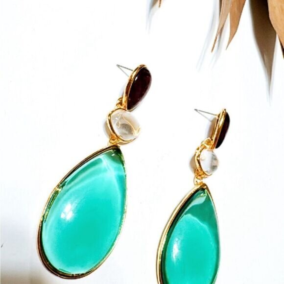 Crystal drop earrings N439 - Picture 4 of 5